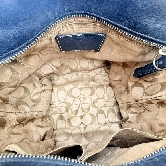 Coach Hamptons Black Leather Tote Bag Classic Shoulder Carry Handbag - Picture 11 of 12